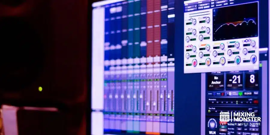 A Computer Screen In A Mixing Session A Computer Screen In A Mixing Session