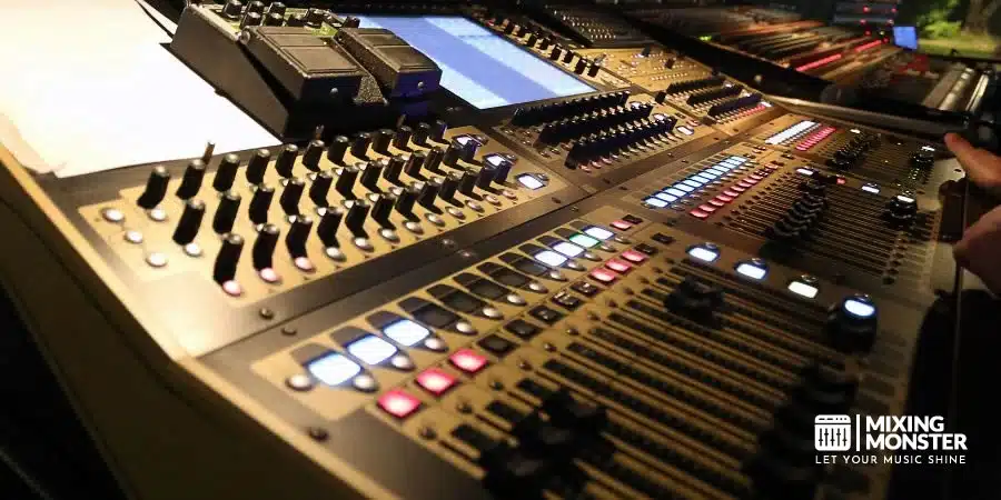 Professional Mixing Console With Outboard Gear Professional Mixing Console With Outboard Gear