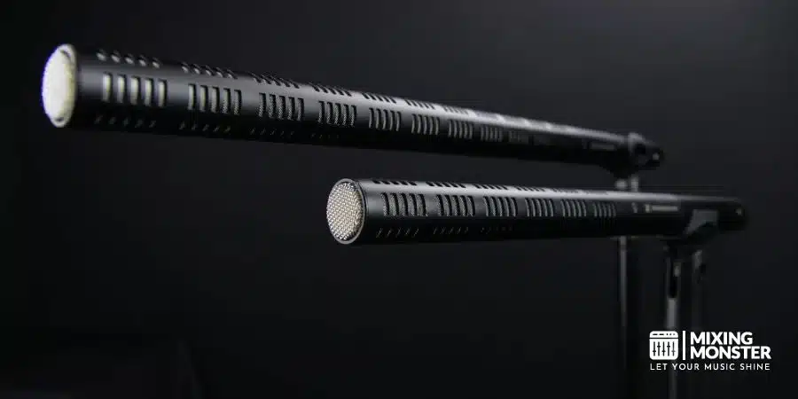 Two Microphones In A Recording Session Two Microphones In A Recording Session