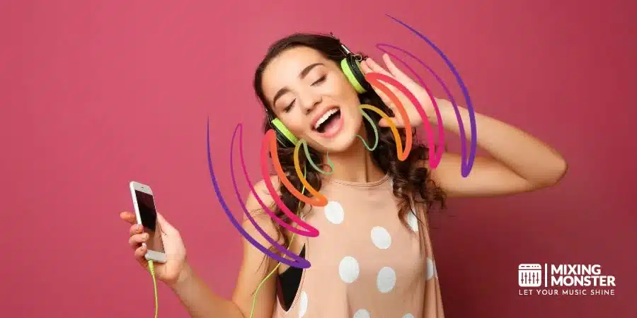 Woman Listening To Effectful Music Woman Listening To Effectful Music