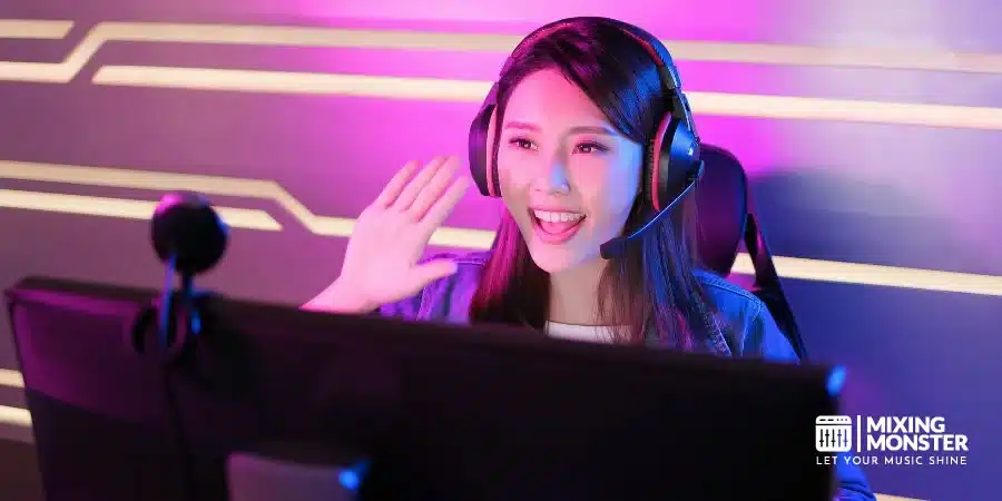 Streamer Communicating Through A Headset Streamer Communicating Through A Headset